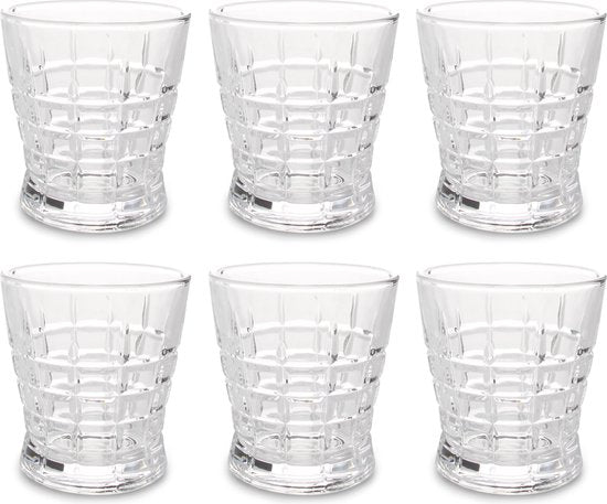 BonBistro Torso Rechthoekig Design Drinkglas - 26 cl - 6 stuks