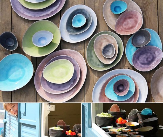 Cosy&Trendy Streetfood Festival Schaal - Ovaal - 10.5 cm -x 8 cm x 6 cm - Set-4