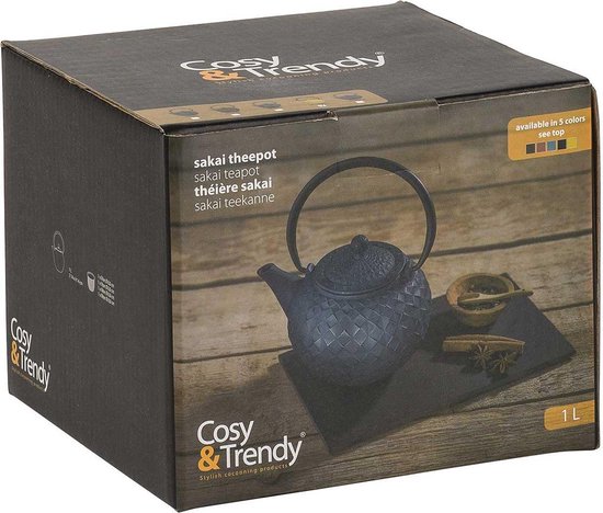 Cosy & Trendy Sakai Theepot - gietijzer goudgroen 1 liter