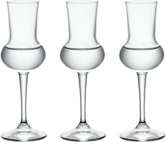 3 glazen GRAPPA 8 cl