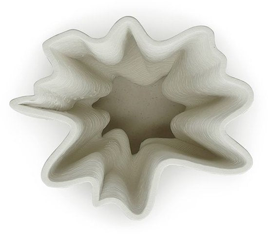 SP Collection Vaas 17x13,5xH22cm draped white Vea