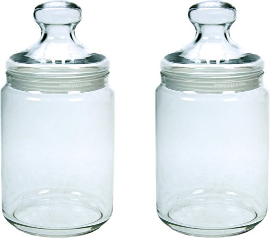 Luminarc Club Snoeppot - Glazen Voorraadpot met glazen deksel - Afsluitbaar - 1 liter