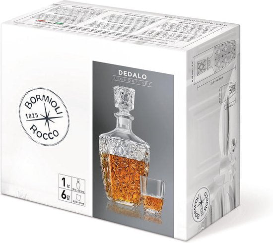 Bormioli Rocco Dedalo Whiskeyset - 7-delig - Glas