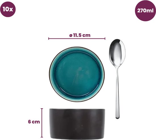 Cosy&Trendy Streetfood Festival Kom - Ø 11,5 cm x 6 cm - Set-10