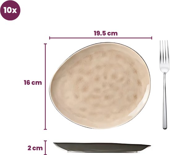 Cosy&Trendy Streetfood Festival Bord Ovaal 19.5 cm x 16 cm - Set-10
