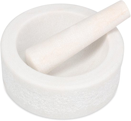 S|P Collection - Vijzel en stamper - 14xH10cm - white - Marbliss