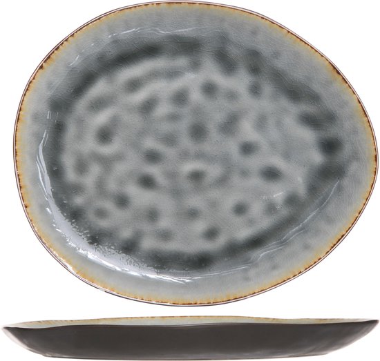 Cosy&Trendy Laguna Dinerbord - 27 cm x 23 cm - Grijs - Set-4