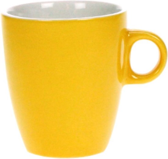 Cosy & Trendy Vicky Beker - 19 cl - Ø 7 cm x 8.5 cm - Geel - Set-6