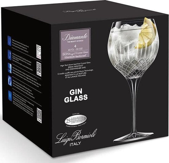 Luigi Bormioli Diamante - Gin Glas - 65cl - 4 stuks