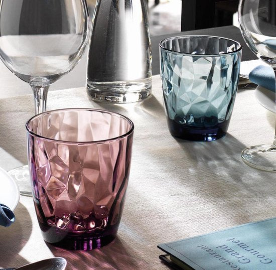 Bormioli Rocco Diamond Tumbler - 30 cl - Paars - 6 stuks