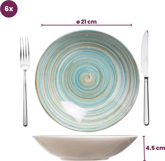 Cosy&Trendy Serviesset 24-delig Turbolino Blauw