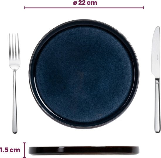 Cosy&Trendy Quintana Blue Dessertbord - Ø 22 cm