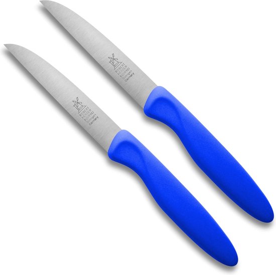 (2 stuks) Robert Herder Molenmes - Schilmesje - Aardappelmes - RVS - Blauw