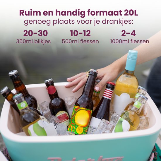 Polarbox Koelbox met Schouderband - Paars Sorbet - 20 Liter