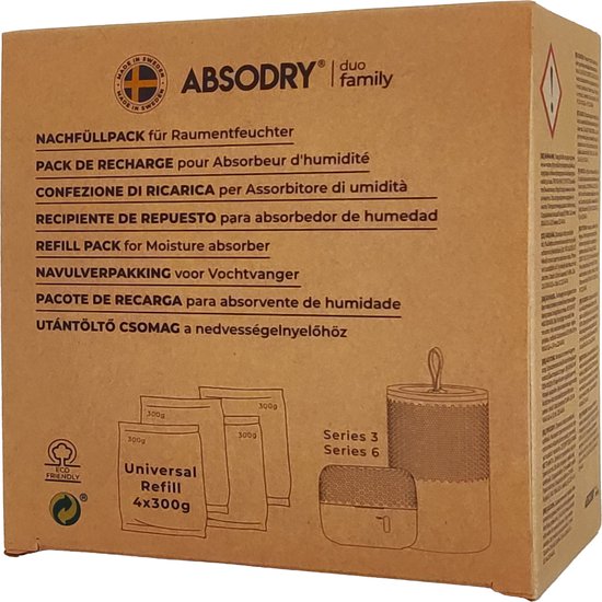 Absodry Duo Family Refill Bag 3 Series 4-pack