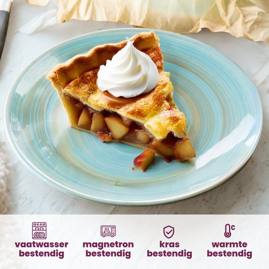 Cosy & Trendy Turbolino Dessertbord - Ø 22 cm - Blauw - Set-6