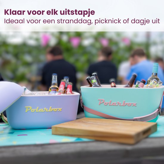 Polarbox Koelbox met Schouderband - Lime-Lilac - 20 Liter