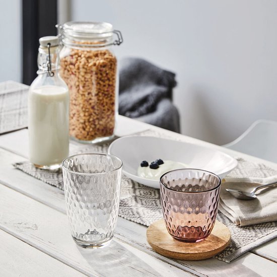 Bormioli Rocco Slot waterglas - 29 cl - Roze - Set-6