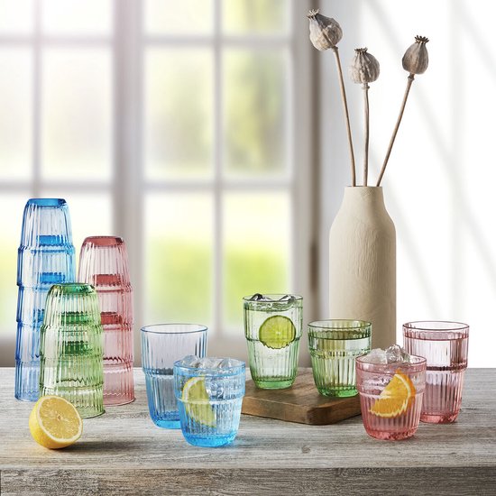Waterglas Bormioli Rocco Barshine Blauw Glas 300 ml (6 Stuks)