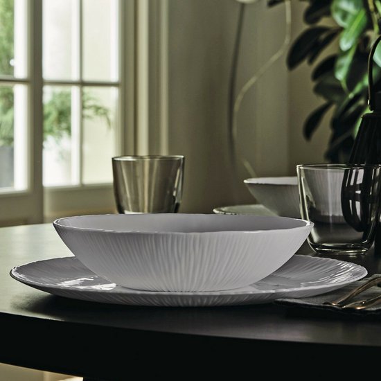 Bormioli Rocco 6147200 bord Dinerbord Rond Gehard glas Wit 18 stuk(s)