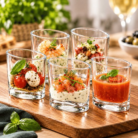 Cosy&Trendy Moments Amuseglazen - 6 stuks - 9 cl - Ovaal - Aperitiefglazen - Borrelglazen