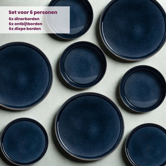 Cosy & Trendy Serviesset Quintana Blue 18-Delig