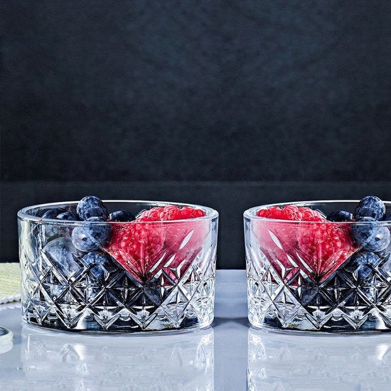 Pasabahce timeless - Ronde schalen - Set van 4 - Glas