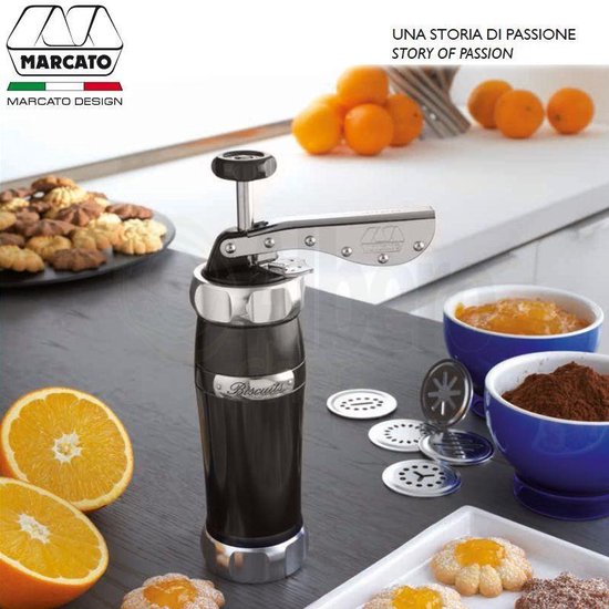 Marcato Biscuits maker met sjablonen - Zwart