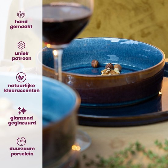 Cosy&Trendy Quintana Blue Dessertbord - Ø 22 cm
