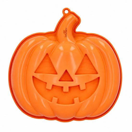 Birkmann Halloween Bakvorm Pompoen – Siliconen Bakvorm – Ø 25 cm – Voor Taart & Cake – Oranje