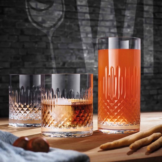 Bormioli Luigi Diamante - Longdrinkglas - 48cl - 4 stuks