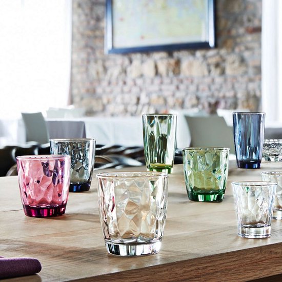 Bormioli Rocco Diamond waterglas - 39 cl - Blauw - Set-6