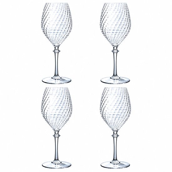 Cristal d’Arques Destinée Wijnglazen – 35 cl – Set van 4 – Luxe Kristalglas – Voor Witte Wijn, Rosé & Rode Wijn