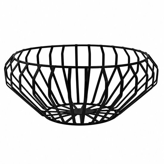 Cosy & Trendy Fruitmand – Zwart Metaal Draadwerk – Rond – Ø28 x H11,5 cm – Moderne Fruitschaal