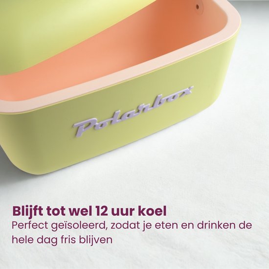 Polarbox Koelbox met Schouderband - Lime Lilac - 12 Liter