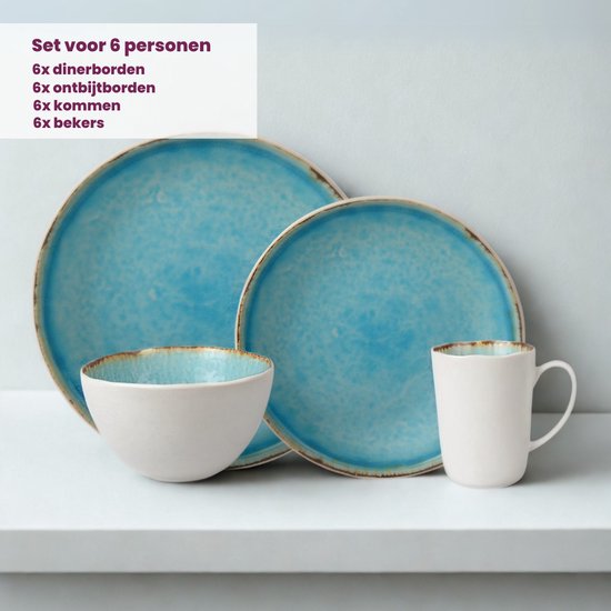 Cosy & Trendy Serviesset Laguna Azzurro 24-Delig