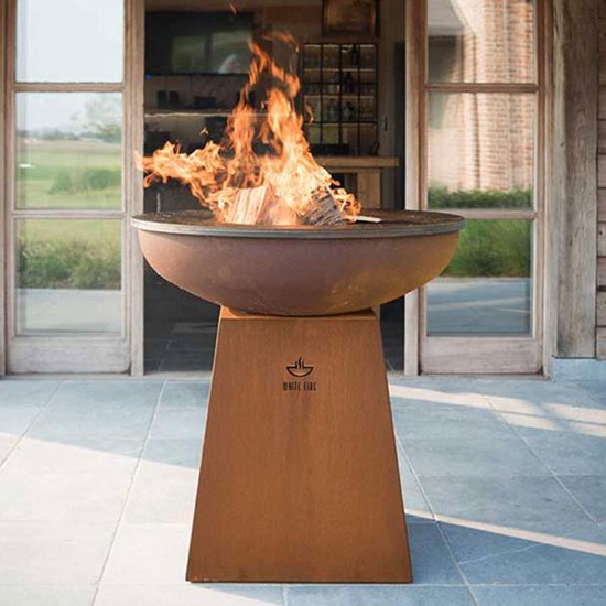 White Fire Ambiance BBQ Vuurschaal – Voor Sfeervol Buiten Koken en Dineren - Luxe Buiten Grill