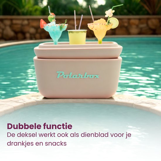 Polarbox Koelbox met Schouderband - Marineblauw Mustard - 12 Liter