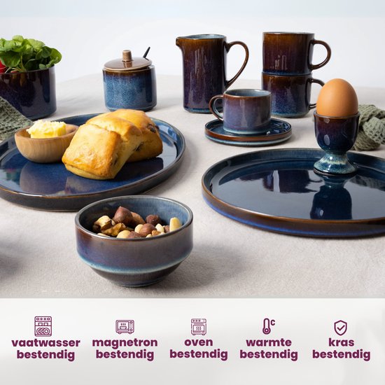 Cosy&Trendy Quintana Blue Dessertbord - Ø 22 cm