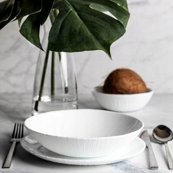 Bormioli Rocco 6147200 bord Dinerbord Rond Gehard glas Wit 18 stuk(s)