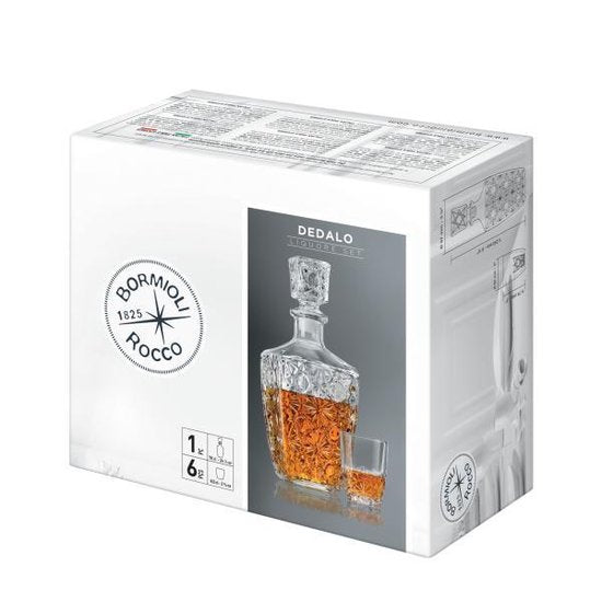 Bormioli Rocco Dedalo Whiskeyset - 7-delig - Glas