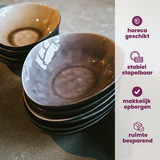 Cosy en Trendy Streetfood festival diep bord 19,5x16,5xH5 cm - 10 stuks
