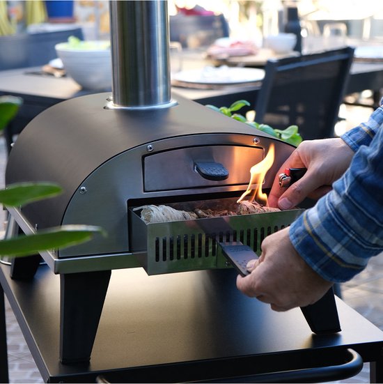 ZiiPa Pizza oven - 40 x 73- 72,5cm - antraciet