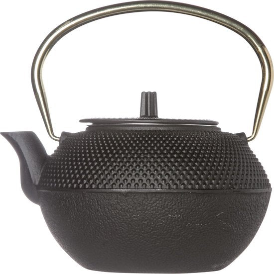Cosy & Trendy Shinto Theepot - 1L2 - Zwart - Koper Handvat