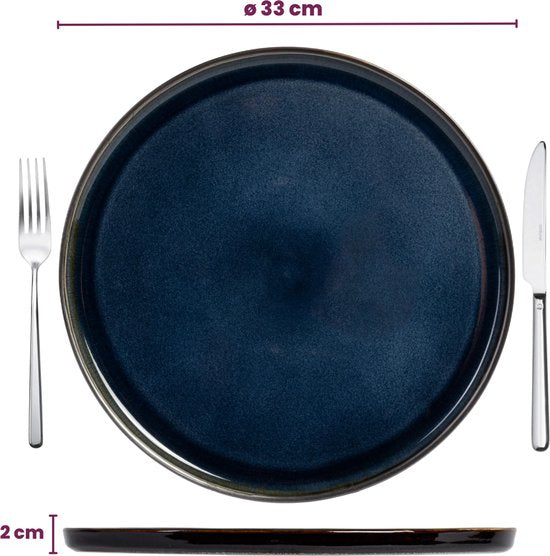 Cosy & Trendy Pizzabord / Onderbord Quintana Blue ø 33 cm