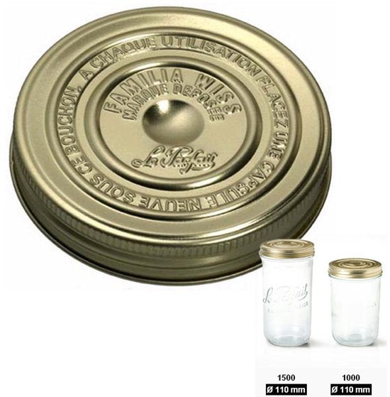 set van 6 schroefdoppen 11cm - le parfait - 610089