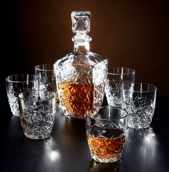 Bormioli Rocco Dedalo Whiskeyset - 7-delig - Glas