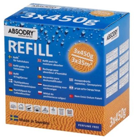 Absodry - Refill - 3x450g - Navulling