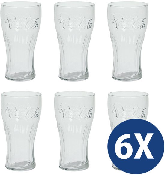 Coca Cola Glazen 370ml - Set van 6 Glazen