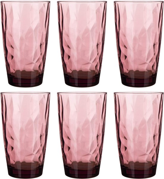 Bormioli Rocco Diamond Longdrinkglas - 47 cl - Paars - Set-6